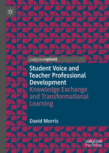 Student Voice and Teacher Professional Development: Knowledge Exchange and Transformational Learning book cover by David Morris