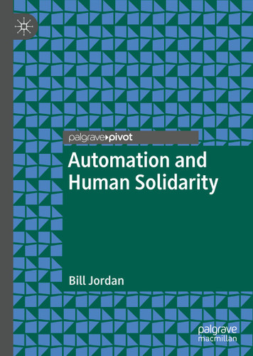 Automation and Human Solidarity book cover by Bill Jordan