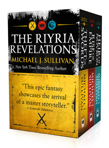 The Riyria Revelations: Theft of Swords, Rise of Empire, Heir of Novron book cover by Michael J. Sullivan