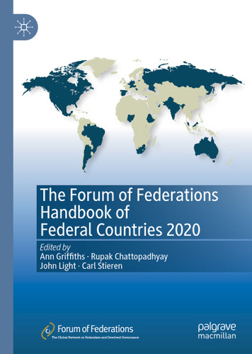 The Forum of Federations Handbook of Federal Countries 2020 book cover by 