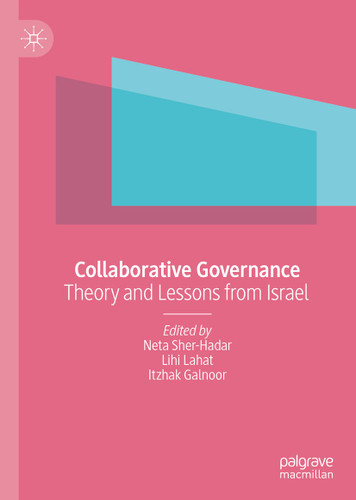 Collaborative Governance: Theory and Lessons from Israel book cover by 