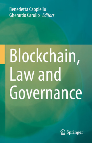 Blockchain, Law and Governance book cover by 