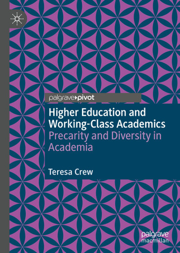 Higher Education and Working-Class Academics: Precarity and Diversity in Academia book cover by Teresa Crew