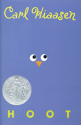 Hoot book cover by Carl Hiaasen