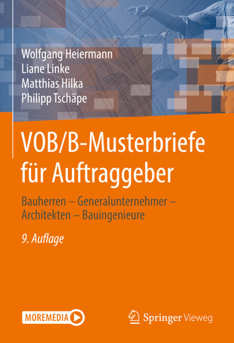 VOB/B-Musterbriefe für Auftraggeber: Bauherren – Generalunternehmer – Architekten – Bauingenieure book cover by Wolfgang Heiermann, Liane Linke, Matthias Hilka, Philipp Tschäpe
