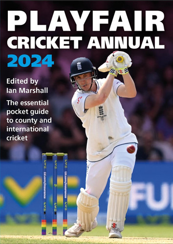 Playfair Cricket Annual 2024 book cover by Ian Marshall