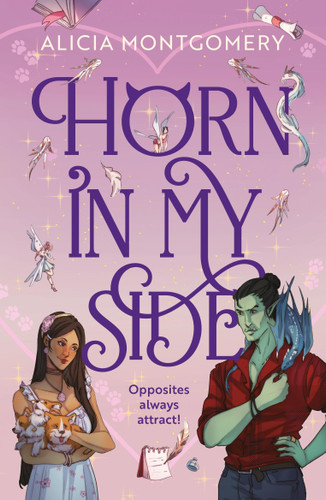 Horn in My Side: A new sweet and spicy, enemies-to-lovers monster romance perfect for fans of The Baby Dragon Cafe and Tusk Love! book cover by Alicia Montgomery
