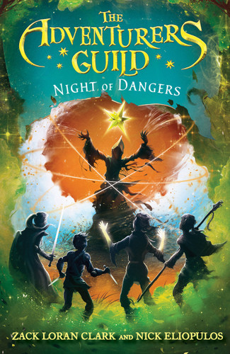 The Adventurers Guild: Night of Dangers (The Adventurers Guild #3) book cover by Zack Loran Clark, Nick Eliopulos