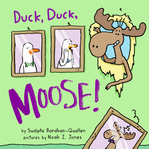 Duck, Duck, Moose! book cover by Sudipta Bardhan-Quallen