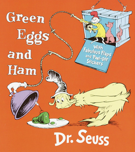 Green Eggs and Ham: With Fabulous Flaps and Peel-Off Stickers (Green Eggs and Ham Novelty Books) book cover by Dr. Seuss