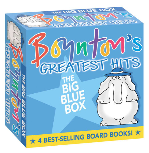 Boynton's Greatest Hits The Big Blue Box (Boxed Set): Moo, Baa, La La La!; A to Z; Doggies; Blue Hat, Green Hat book cover by Sandra Boynton