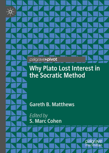 Why Plato Lost Interest in the Socratic Method book cover by Gareth B. Matthews