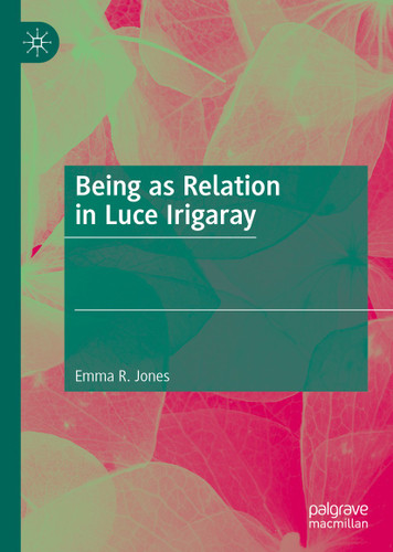 Being as Relation in Luce Irigaray book cover by Emma R. Jones