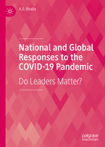 National and Global Responses to the COVID-19 Pandemic: Do Leaders Matter? book cover by A.S. Bhalla