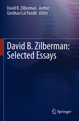 David B. Zilberman: Selected Essays book cover by David B. Zilberman