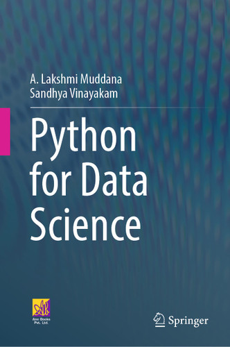 Python for Data Science book cover by A. Lakshmi Muddana, Sandhya Vinayakam