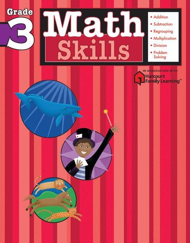 Math Skills: Grade 3 (Flash Kids Harcourt Family Learning) (Flash Kids Harcourt Family Learning) book cover by 