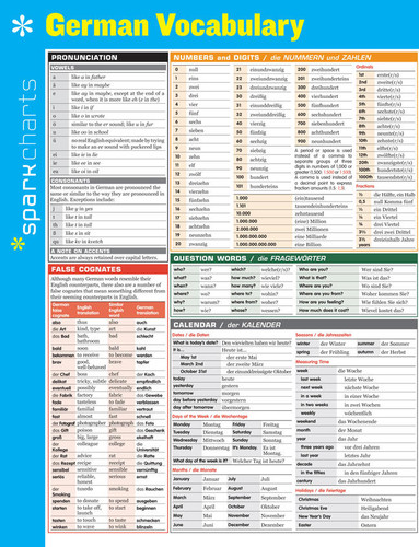 German Vocabulary SparkCharts (SparkCharts #29) book cover by SparkNotes