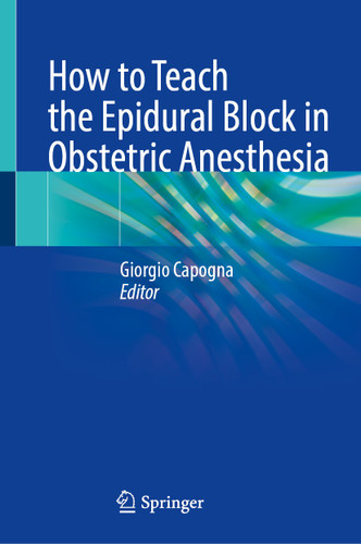 How to Teach the Epidural Block in Obstetric Anesthesia book cover by 