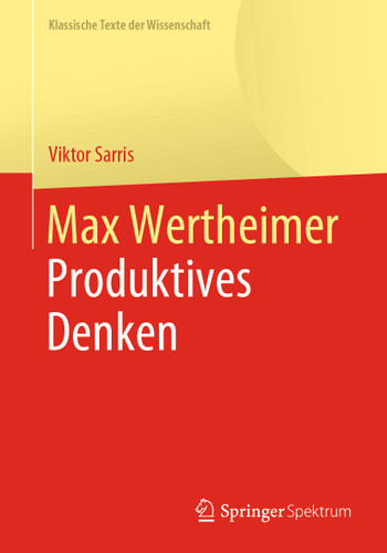 Max Wertheimer: Produktives Denken (Klassische Texte der Wissenschaft) book cover by Viktor Sarris