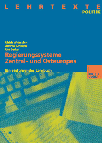 Regierungssysteme Zentral- und Osteuropas: Ein einführendes Lehrbuch book cover by Ulrich Widmaier, Andrea Gawrich, Ute Becker