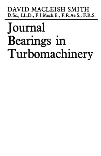 Journal Bearings in Turbomachinery book cover by David MacLeish. Smith