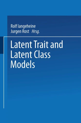 Latent Trait and Latent Class Models book cover by 