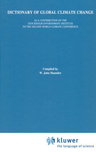 Dictionary of Global Climate Change book cover by 
