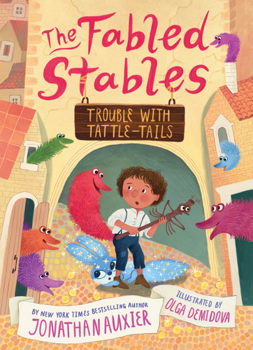 Trouble with Tattle-Tails (The Fabled Stables Book #2) (The Fabled Stables) book cover by Jonathan Auxier