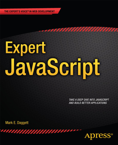 Expert JavaScript book cover by Mark E. Daggett
