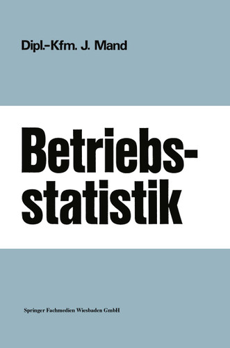 Betriebsstatistik book cover by Josef Mand