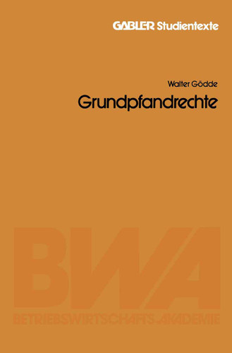 Grundpfandrechte book cover by Walter Gödde