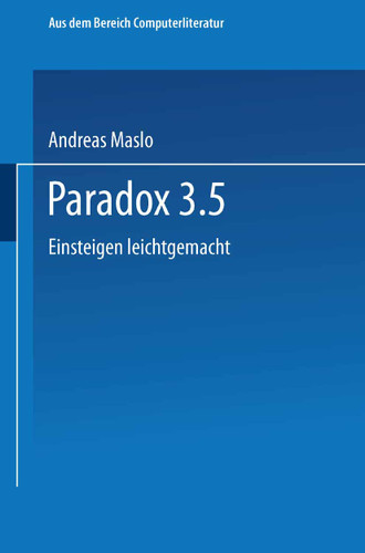 Paradox 3.5: Einsteigen leichtgemacht book cover by Andreas Maslo