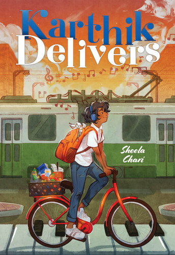 Karthik Delivers book cover by Sheela Chari