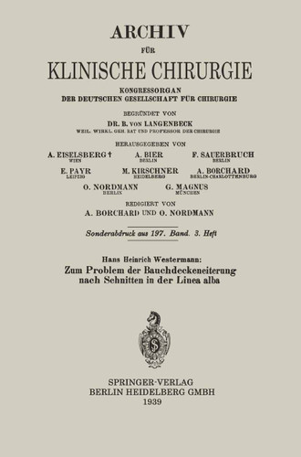 Zum Problem der Bauchdeckeneiterung nach Schnitten in der Linea alba book cover by Hans Heinrich Westermann
