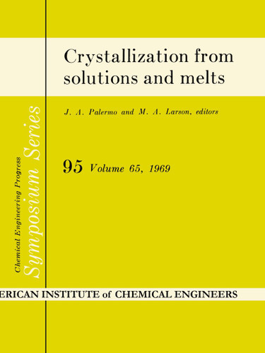 Crystallization from solutions and melts book cover by Eugenii Khamskii