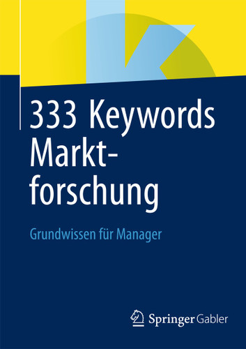333 Keywords Marktforschung: Grundwissen für Manager book cover by 