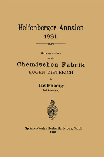 Helfenberger Annalen 1891 book cover by Eugen Dieterich