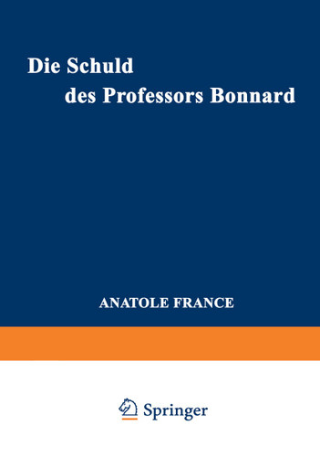 Die Schuld des Professors Bonnard book cover by FRANCE