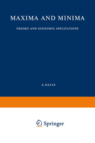 Maxima and Minima: Theory and Economic Applications book cover by R. Frisch