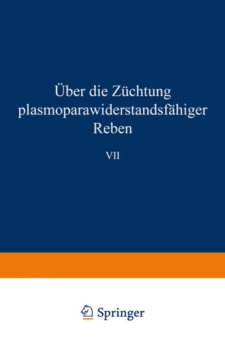 Über die Züchtung plasmoparawiderstandsfähiger Reben book cover by Bernhard Husfeld
