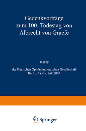 Albrecht von Graefe book cover by 