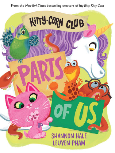 Kitty-Corn Club: Parts of Us: A Board Book (A Kitty-Corn Club Book) book cover by Shannon Hale