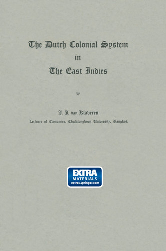 The Dutch Colonial System in the East Indies book cover by NA Klaveren