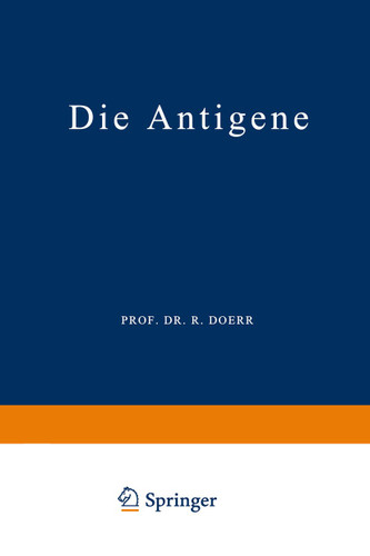 Die Antigene book cover by Robert Doerr