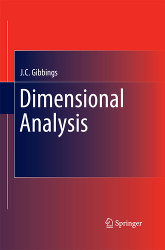 Dimensional Analysis book cover by J.C. Gibbings