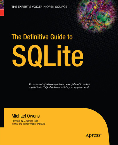 The Definitive Guide to SQLite book cover by Mike Owens