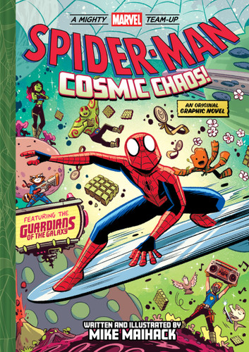 Spider-Man: Cosmic Chaos! (A Mighty Marvel Team-Up): An Original Graphic Novel (A Mighty Marvel Team-Up) book cover by Mike Maihack