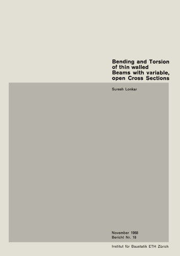Bending and Torsion of thin walled Beams with variable, open Cross Sections book cover by Suresh Lonkar