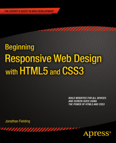 Beginning Responsive Web Design with HTML5 and CSS3 book cover by Jonathan Fielding